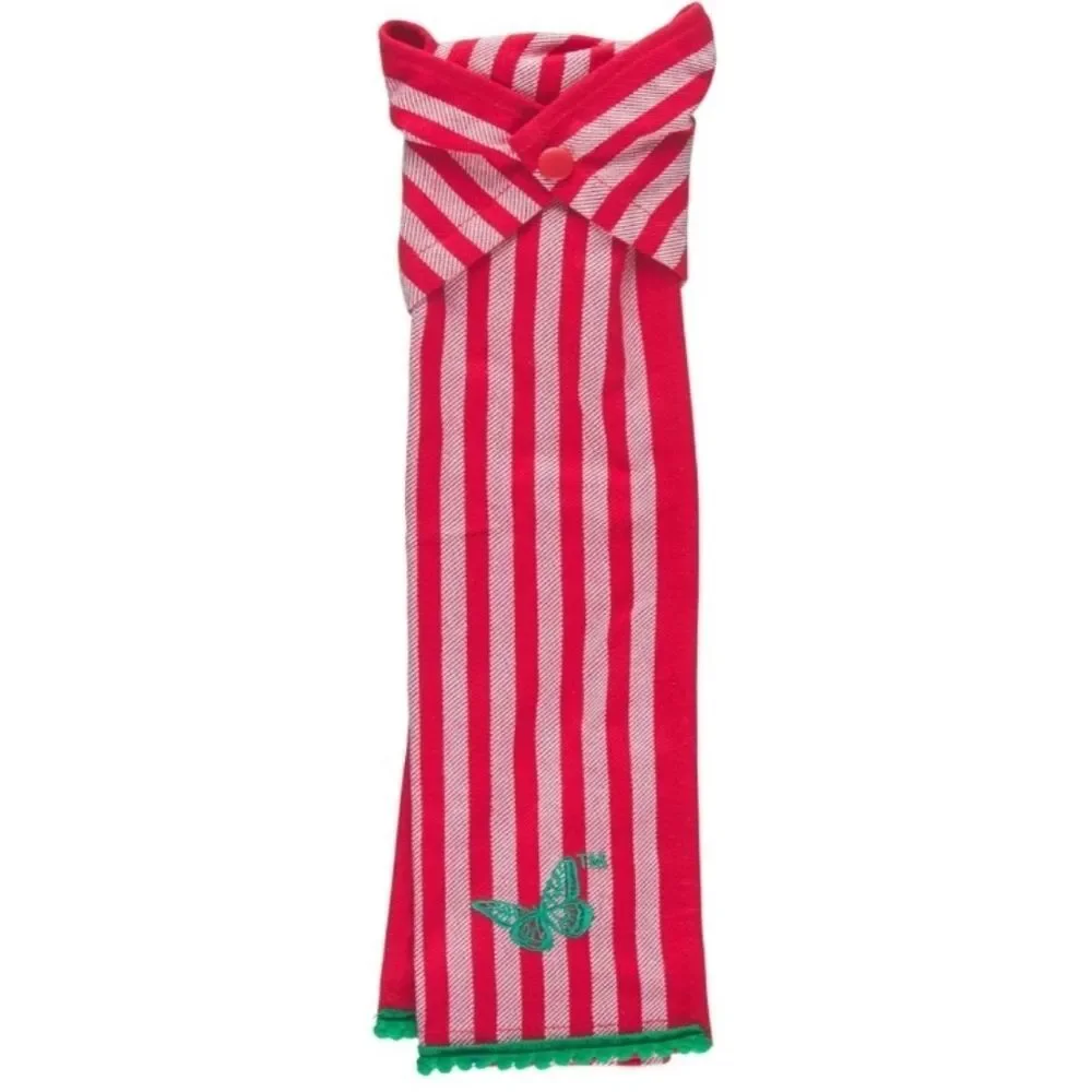 Dolly Parton‎ Striped Butterfly Logo Fridge Towel w/Snap Closure